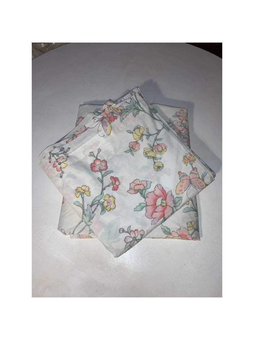 Unbranded Queen Bedding Sheets White Pink Floral Butterfly